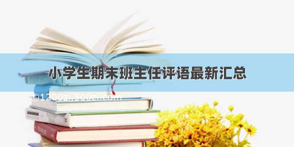 小学生期末班主任评语最新汇总