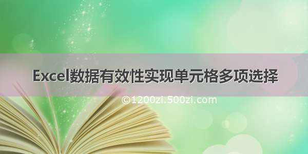 Excel数据有效性实现单元格多项选择