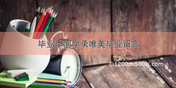 毕业季同学录唯美毕业留言