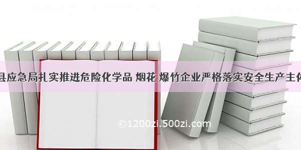 榕江县应急局扎实推进危险化学品 烟花 爆竹企业严格落实安全生产主体责任