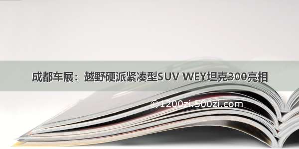 成都车展：越野硬派紧凑型SUV WEY坦克300亮相