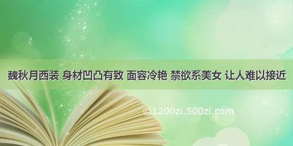 魏秋月西装 身材凹凸有致 面容冷艳 禁欲系美女 让人难以接近