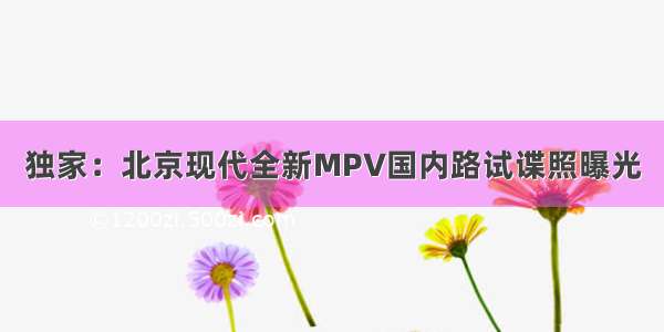 独家：北京现代全新MPV国内路试谍照曝光