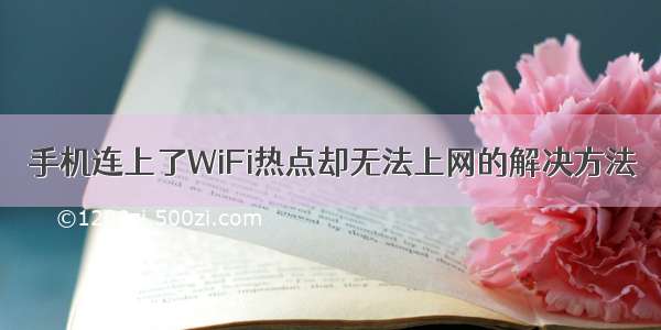 手机连上了WiFi热点却无法上网的解决方法