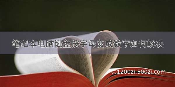 笔记本电脑键盘按字母变成数字如何解决