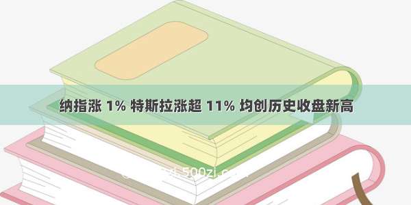 纳指涨 1% 特斯拉涨超 11% 均创历史收盘新高