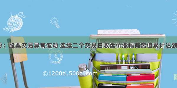 银邦股份：股票交易异常波动 连续二个交易日收盘价涨幅偏离值累计达到31.32%