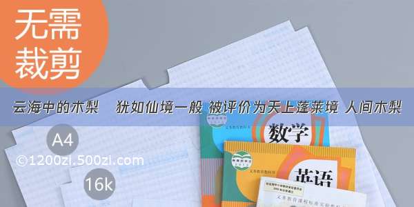 云海中的木梨硔犹如仙境一般 被评价为天上蓬莱境 人间木梨硔