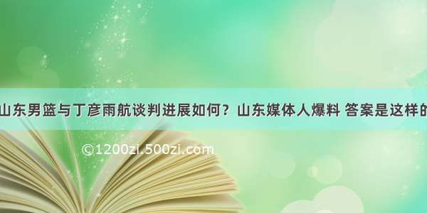 山东男篮与丁彦雨航谈判进展如何？山东媒体人爆料 答案是这样的