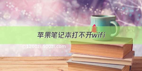 苹果笔记本打不开wifi