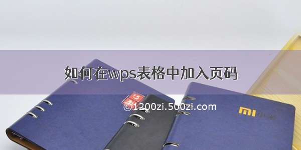 如何在wps表格中加入页码