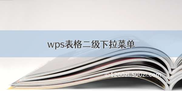 wps表格二级下拉菜单