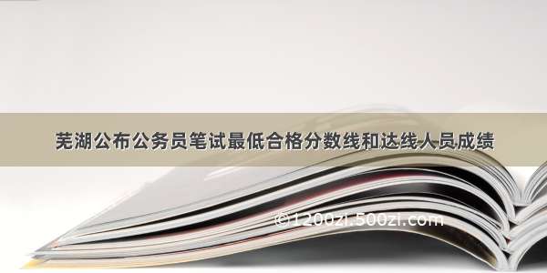 芜湖公布公务员笔试最低合格分数线和达线人员成绩
