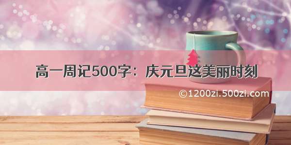 高一周记500字：庆元旦这美丽时刻