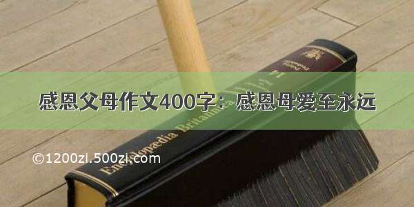 感恩父母作文400字：感恩母爱至永远