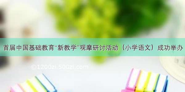 首届中国基础教育“新教学”观摩研讨活动（小学语文）成功举办
