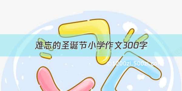 难忘的圣诞节小学作文300字