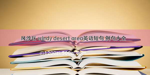 风沙区 windy desert area英语短句 例句大全