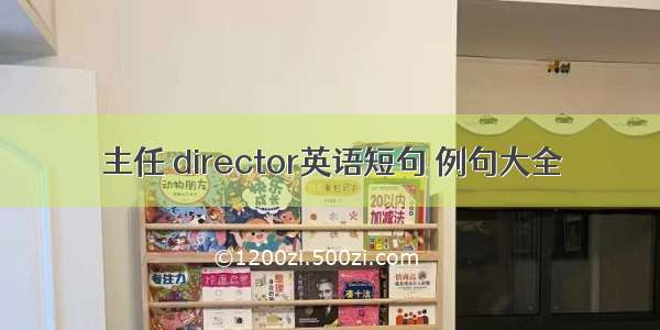 主任 director英语短句 例句大全