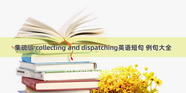 集疏运 collecting and dispatching英语短句 例句大全