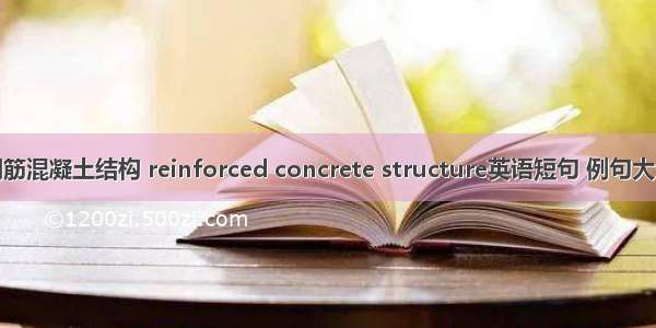 钢筋混凝土结构 reinforced concrete structure英语短句 例句大全