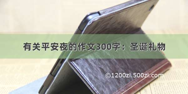 有关平安夜的作文300字：圣诞礼物