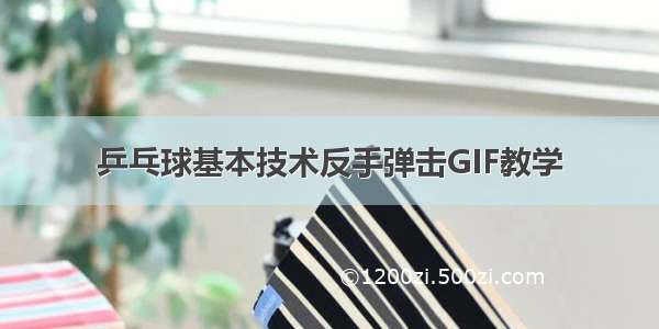 乒乓球基本技术反手弹击GIF教学