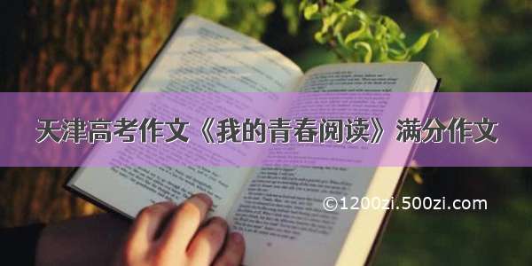 天津高考作文《我的青春阅读》满分作文