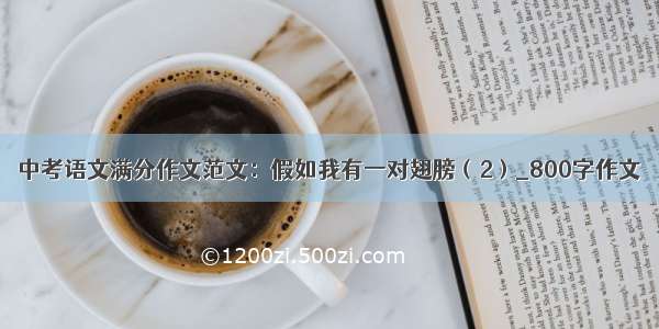 中考语文满分作文范文：假如我有一对翅膀（2）_800字作文