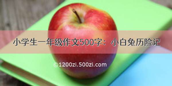 小学生一年级作文500字：小白兔历险记