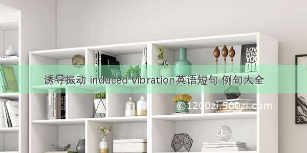 诱导振动 induced vibration英语短句 例句大全