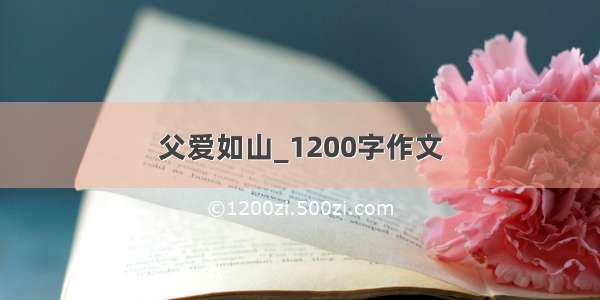 父爱如山_1200字作文