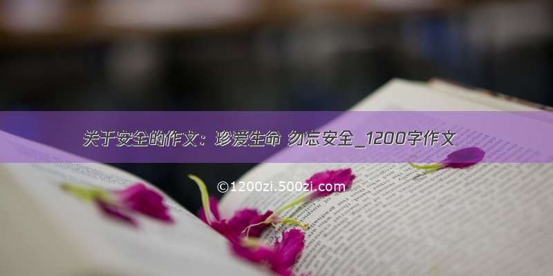 关于安全的作文：珍爱生命 勿忘安全_1200字作文