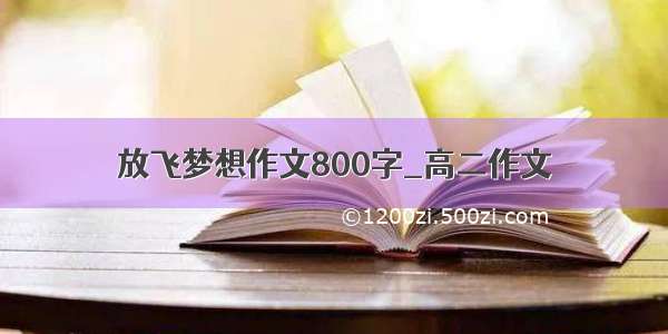 放飞梦想作文800字_高二作文