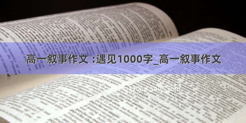 高一叙事作文 :遇见1000字_高一叙事作文