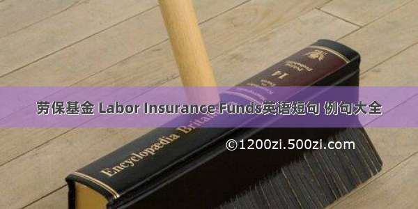 劳保基金 Labor Insurance Funds英语短句 例句大全