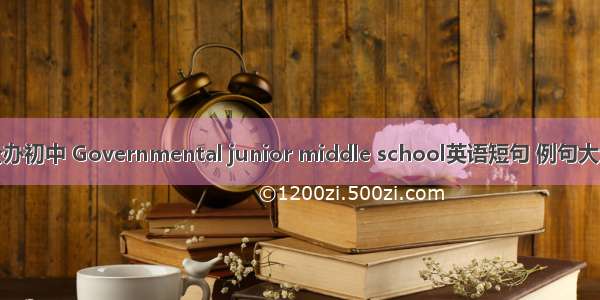 公办初中 Governmental junior middle school英语短句 例句大全