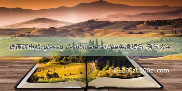 玻璃碳电极 glassy carbon electrode英语短句 例句大全