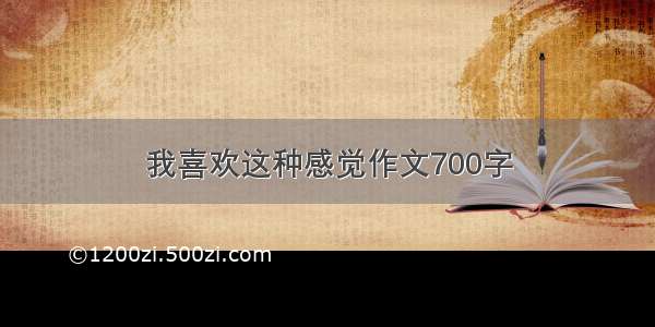 我喜欢这种感觉作文700字