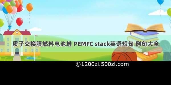 质子交换膜燃料电池堆 PEMFC stack英语短句 例句大全