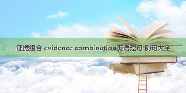 证据组合 evidence combination英语短句 例句大全