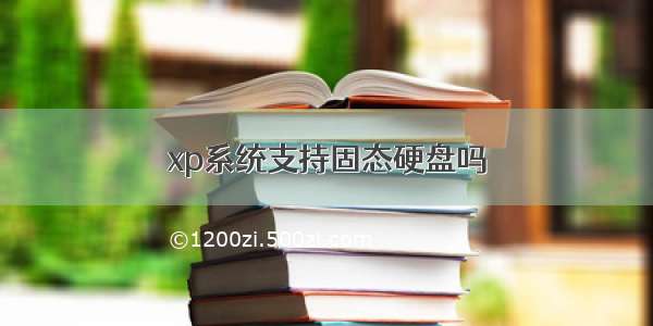 xp系统支持固态硬盘吗