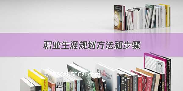 职业生涯规划方法和步骤