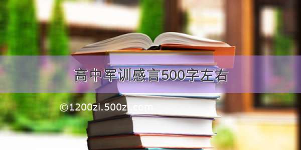 高中军训感言500字左右