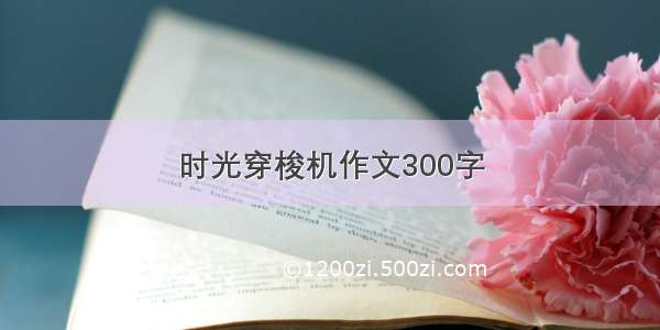 时光穿梭机作文300字