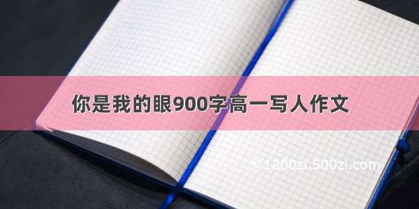 你是我的眼900字高一写人作文