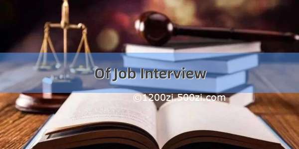 Of Job Interview