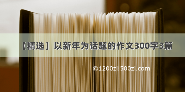 【精选】以新年为话题的作文300字3篇