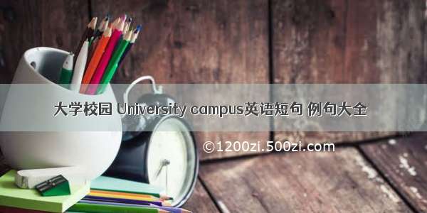 大学校园 University campus英语短句 例句大全