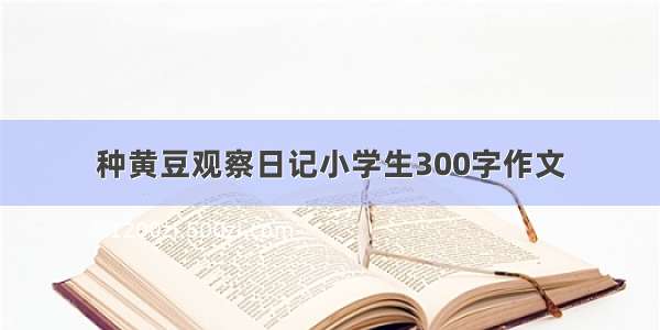 种黄豆观察日记小学生300字作文